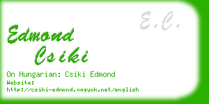 edmond csiki business card
